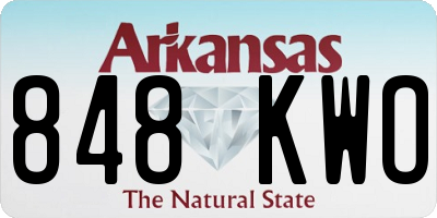 AR license plate 848KWO