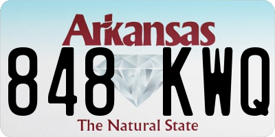 AR license plate 848KWQ