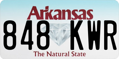AR license plate 848KWR