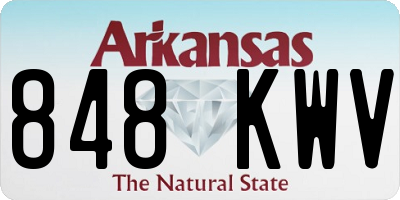 AR license plate 848KWV