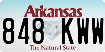 AR license plate 848KWW