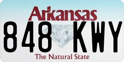 AR license plate 848KWY