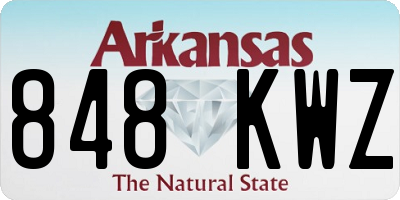 AR license plate 848KWZ