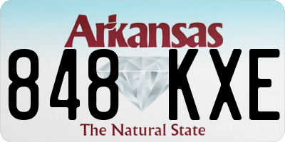 AR license plate 848KXE