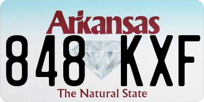 AR license plate 848KXF