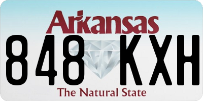 AR license plate 848KXH
