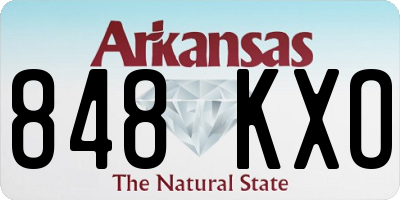 AR license plate 848KXO