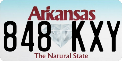 AR license plate 848KXY