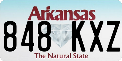 AR license plate 848KXZ