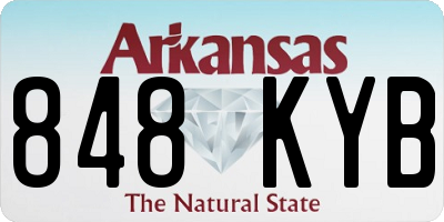AR license plate 848KYB