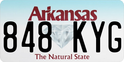AR license plate 848KYG