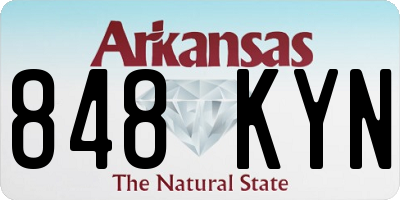 AR license plate 848KYN