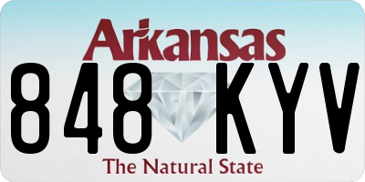 AR license plate 848KYV