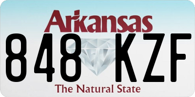 AR license plate 848KZF