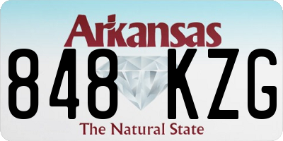 AR license plate 848KZG