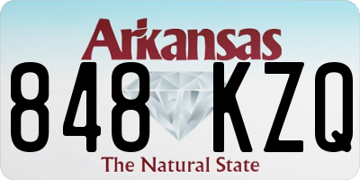 AR license plate 848KZQ