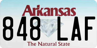 AR license plate 848LAF