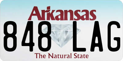 AR license plate 848LAG