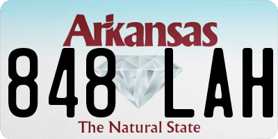 AR license plate 848LAH