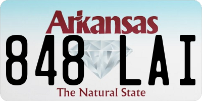 AR license plate 848LAI