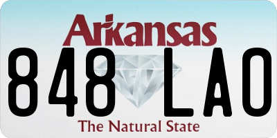 AR license plate 848LAO