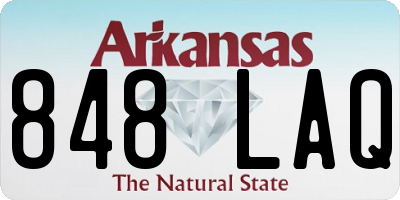 AR license plate 848LAQ