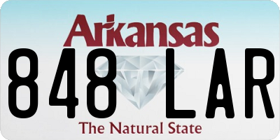 AR license plate 848LAR