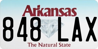 AR license plate 848LAX
