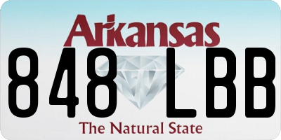 AR license plate 848LBB