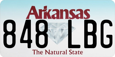 AR license plate 848LBG