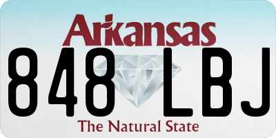 AR license plate 848LBJ