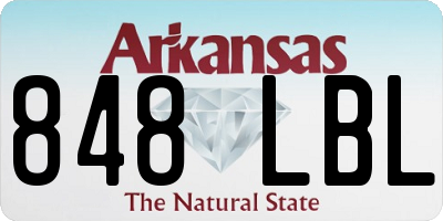 AR license plate 848LBL