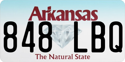 AR license plate 848LBQ