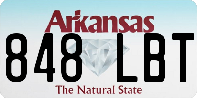 AR license plate 848LBT