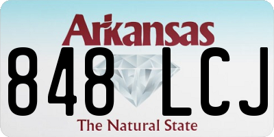 AR license plate 848LCJ