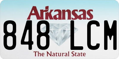 AR license plate 848LCM