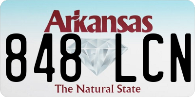 AR license plate 848LCN
