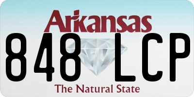 AR license plate 848LCP