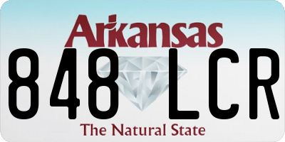 AR license plate 848LCR