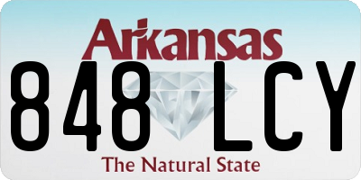 AR license plate 848LCY