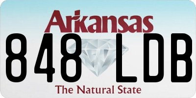 AR license plate 848LDB