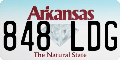 AR license plate 848LDG