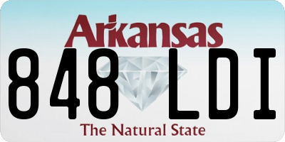 AR license plate 848LDI