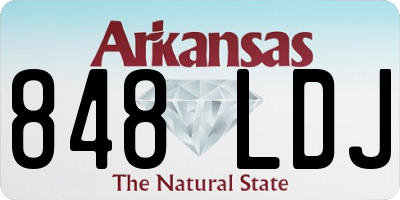 AR license plate 848LDJ