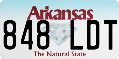 AR license plate 848LDT