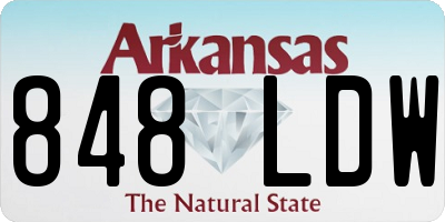 AR license plate 848LDW