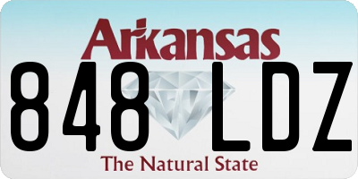 AR license plate 848LDZ