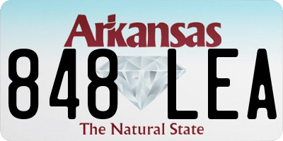 AR license plate 848LEA