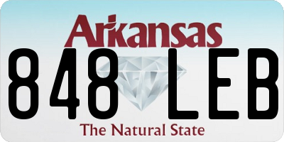 AR license plate 848LEB