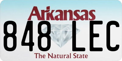 AR license plate 848LEC